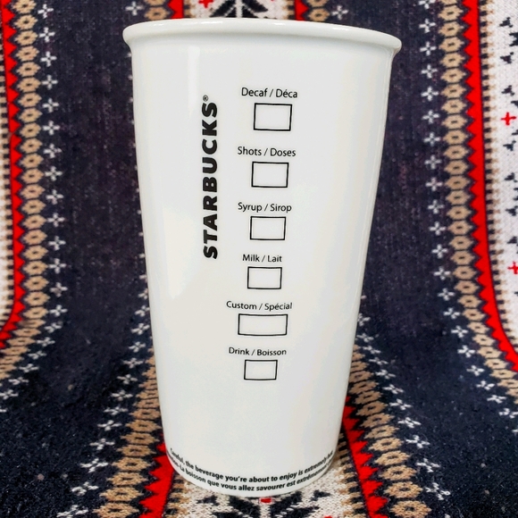 Tall Ceramic Starbucks Cup - Picture 2 of 4